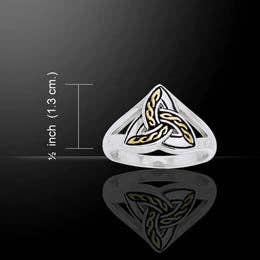 Silver Insanity - Venta al por mayor Anillo de banda/apilable - Anillo trinity celta trenzado en plata esterlina y oro3