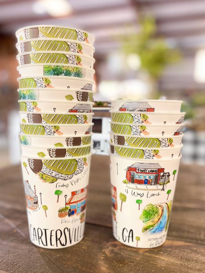 Cartersville Reusable Party Cups, gifts, sports time! for wholesale by Happy By Rachel, LLC