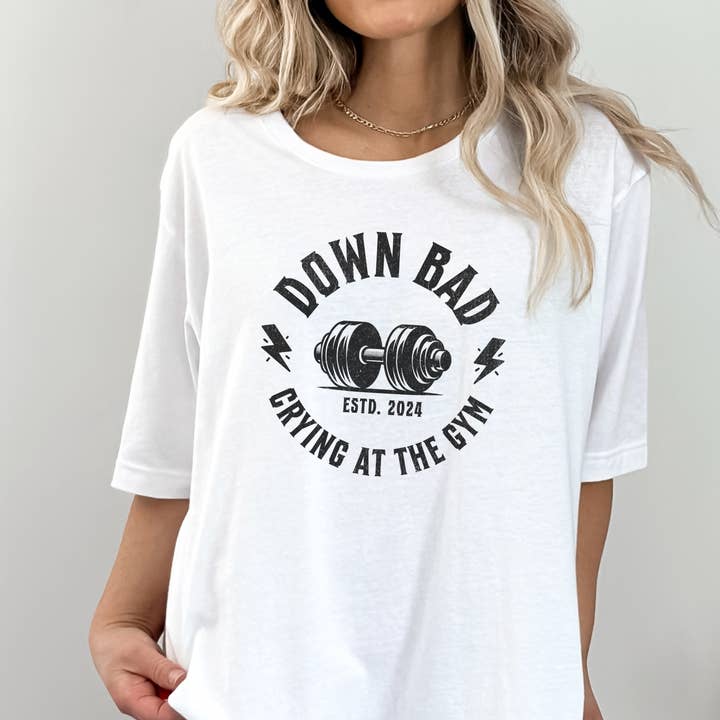 Camiseta deportiva Down Bad Crying, camiseta de entrenamiento para venta al por mayor de Stiles Tee Co.