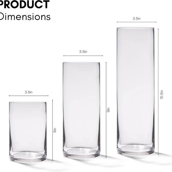4E's Novelty - Wholesale Vase - 4E's Novelty Elegant Glass Cylinder Vases Set – Perfect for Home Decor, Events & Weddings