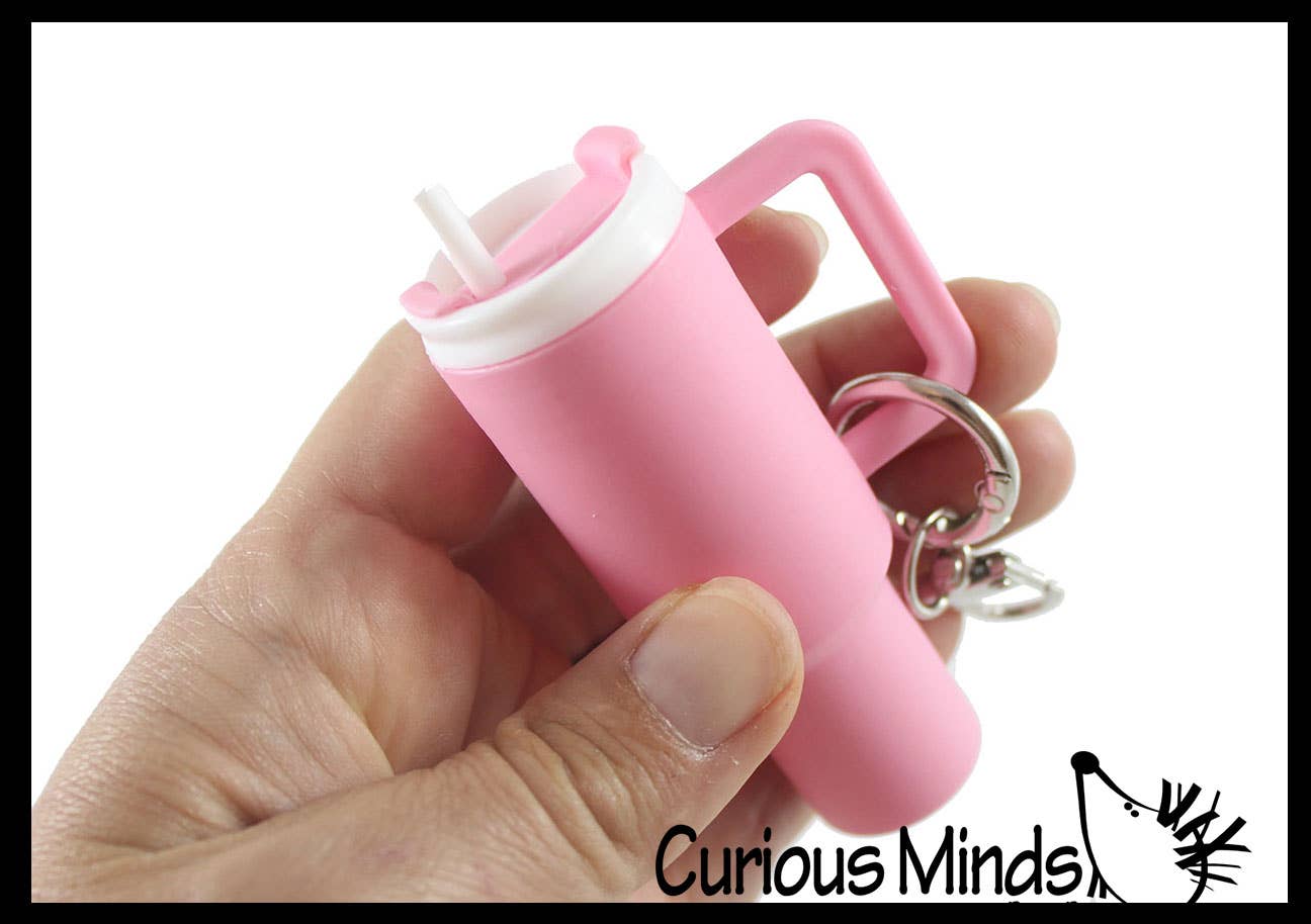 Curious Minds Toys – wholesale Nyckelringar - Dam – Små mini-bägare läppbalsamhållare - plastbehållare8