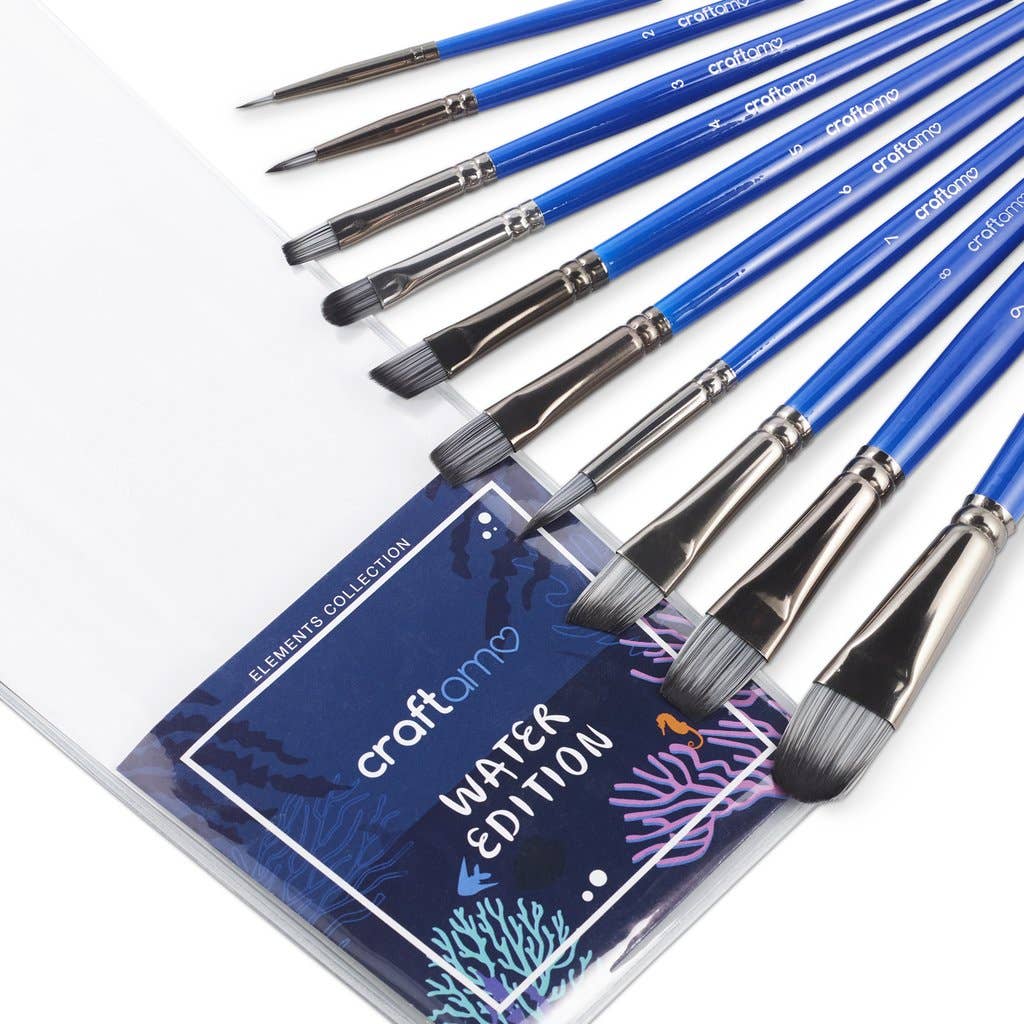Craftamo – wholesale Paint/wax brush – Elements Collection Brushes - Water (Craftamo Paint Brushes)7