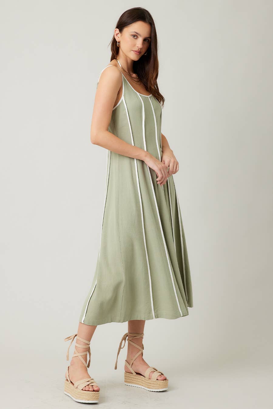ILLA ILLA - Wholesale Dress - Women's - IM7512-Linen Midi Dress18
