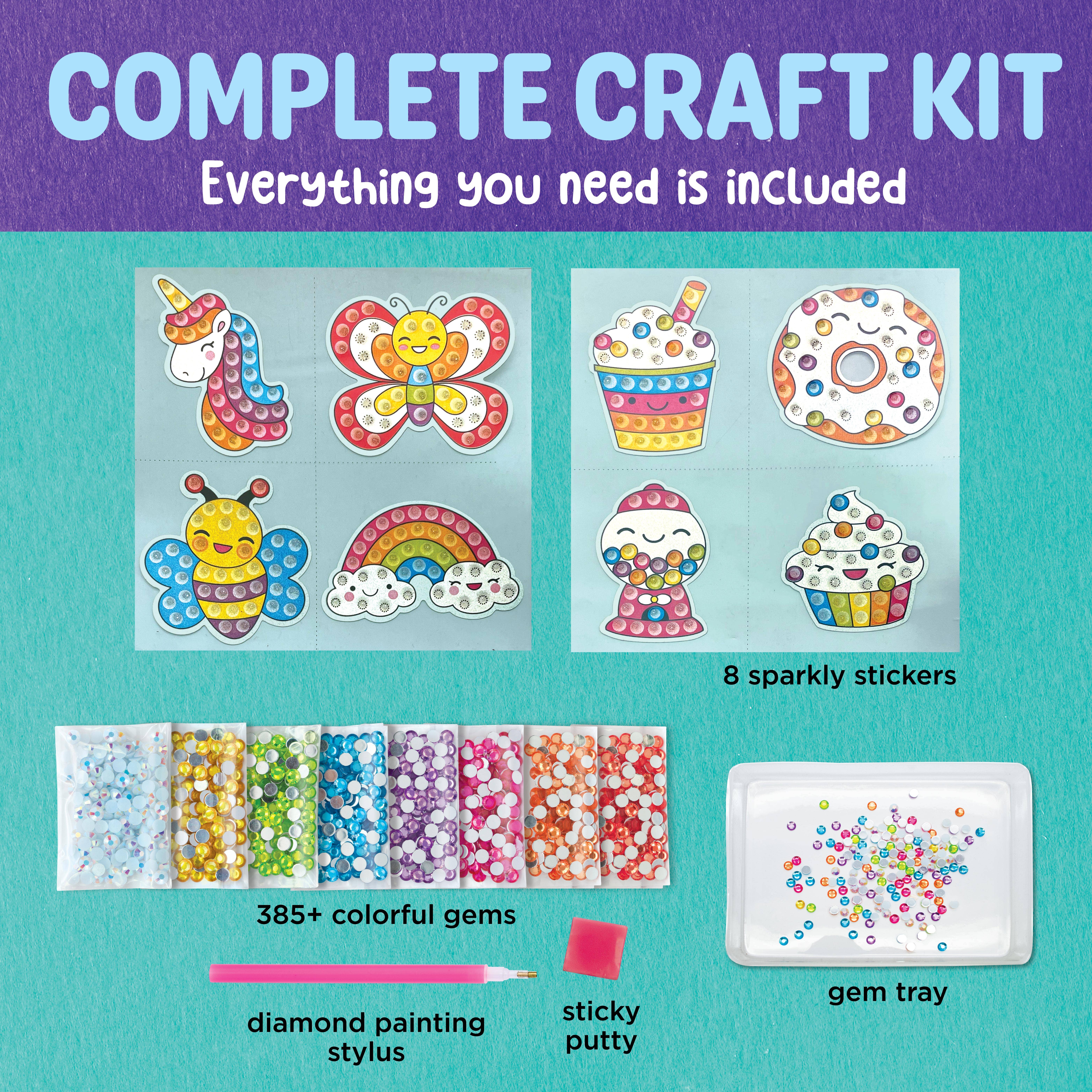 Faber-Castell / Creativity for Kids - Vente Kit de bricolage – enfant - Mini kit d'autocollants à peindre en forme de diamant Big Gem, à faire soi-même pour enfants2