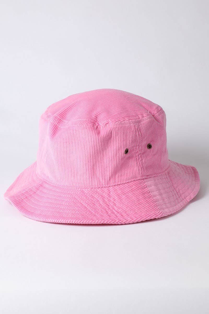 Fashion City - Wholesale Bucket Hat - Women's - Foldable Vintage Corduroy Short Brim Bucket Hat4