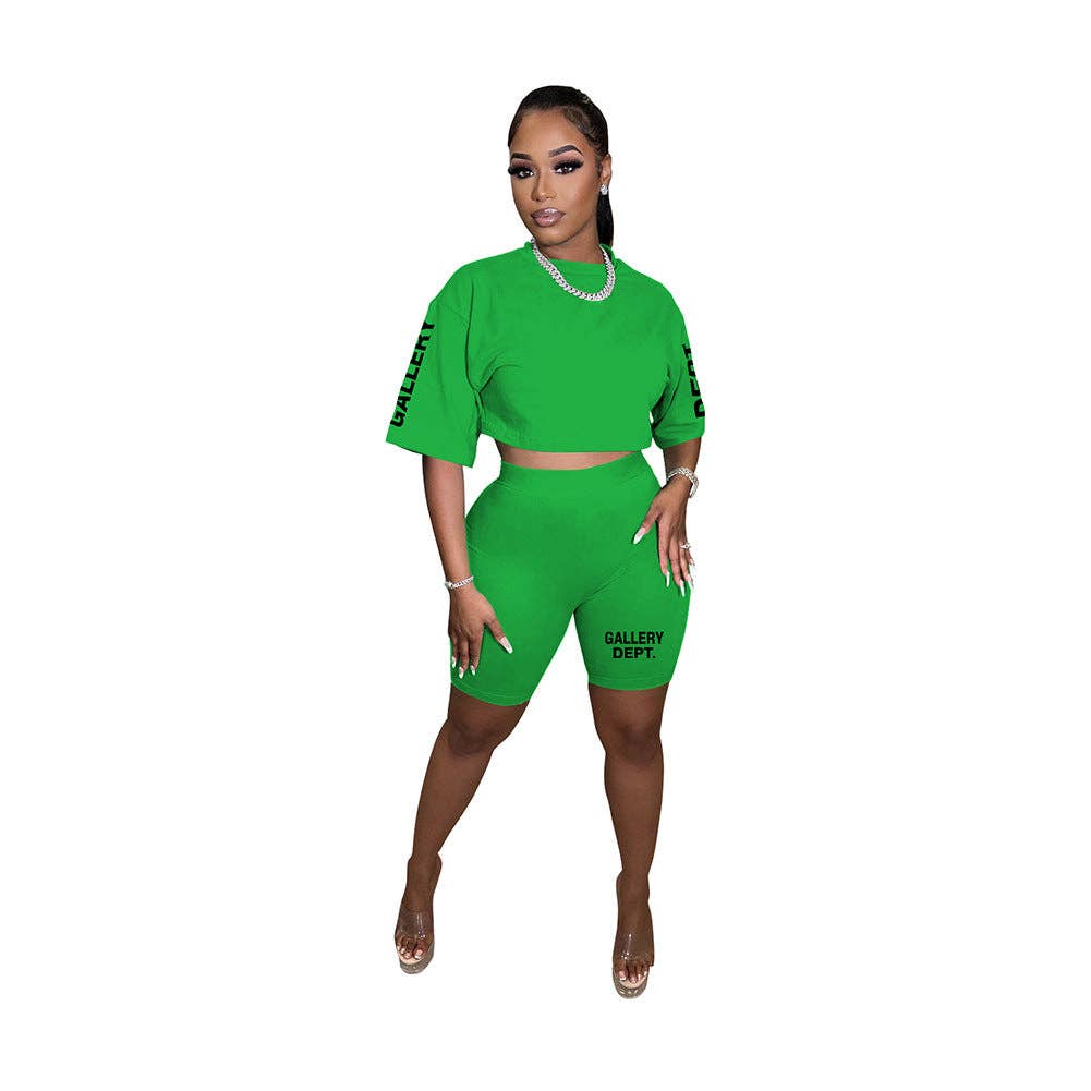 MB Fashion Wholesale - Wholesale Top & Short Set (NOT Loungewear) - Women's - MB FASHION PRINTED CROP TOP AND SHORTS 2 PCS SET 8196LY11