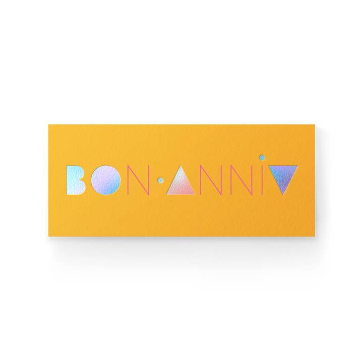 Bon Anniv #10 Folded Card - Citrus for wholesale by Dear Beni