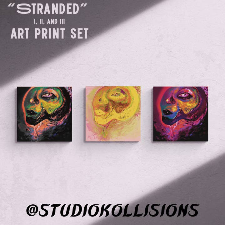 "Stranded”, 2024 Signed Wall Art Print Set, Heavy Cardstock for wholesale by StudioKollisions