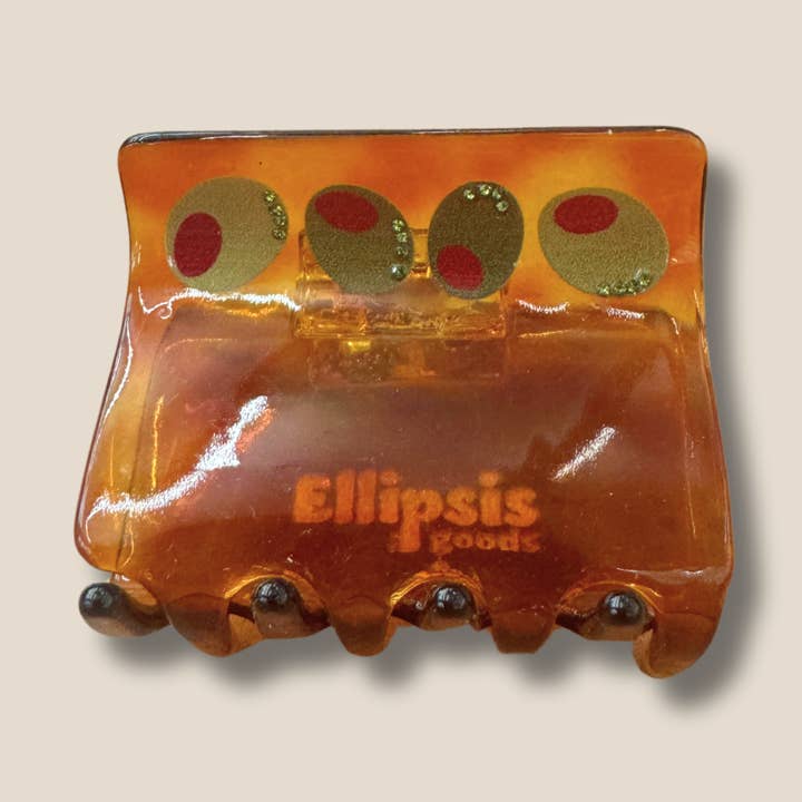Sparkling Olive Hair Claw for wholesale by Ellipsis Goods