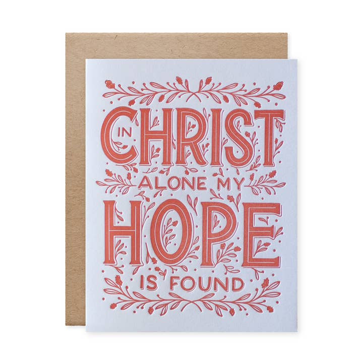 In Christ Alone Boktryckskort för wholesale av Naomi Paper Co.