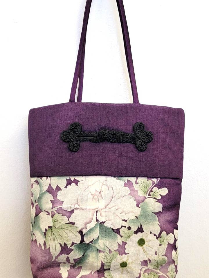 ONE-OF-A-KIND SILK JAPANESE SILK KIMONO TOTE for wholesale by Ricki designs