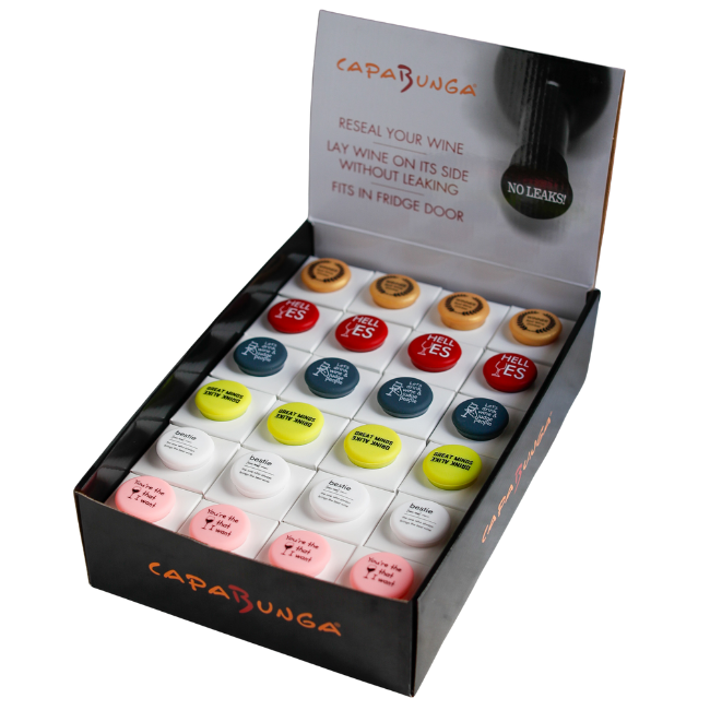 CapaBunga® - Wholesale Wine Stopper - Wine Cap Counter Display Unit | Newest Designs2