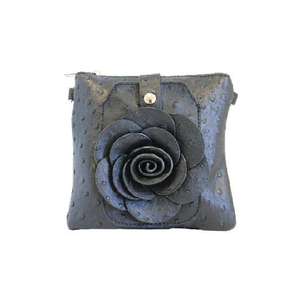 22 Tote - Vendita all'ingrosso Borsa a tracolla - Donna - Borsetta a tracolla per cellulare con fiore di struzzo5