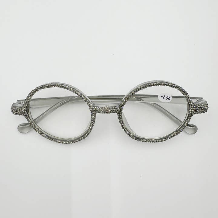 Ole - Wholesale Eyeglasses - Women's - GY Handmade Rhinestone Round Frame Readers