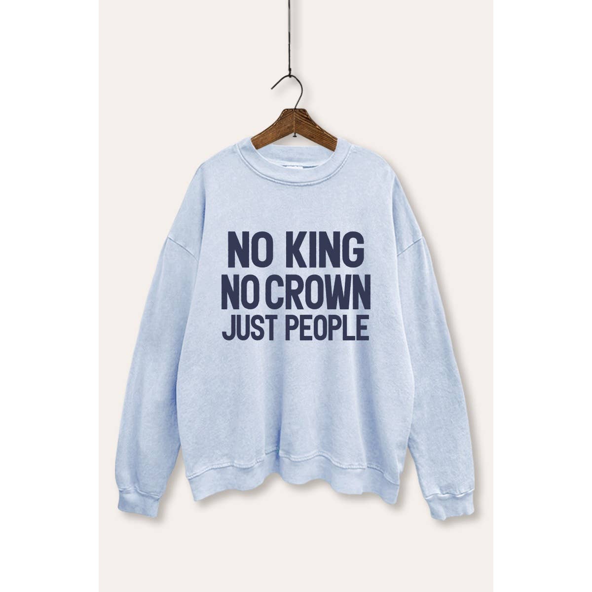 VINTAGE POINT USA - Wholesale Graphic Sweatshirt - Women's - NO KING NO CROWN MINERAL WASH GRAPHIC SWEATSHIRT10