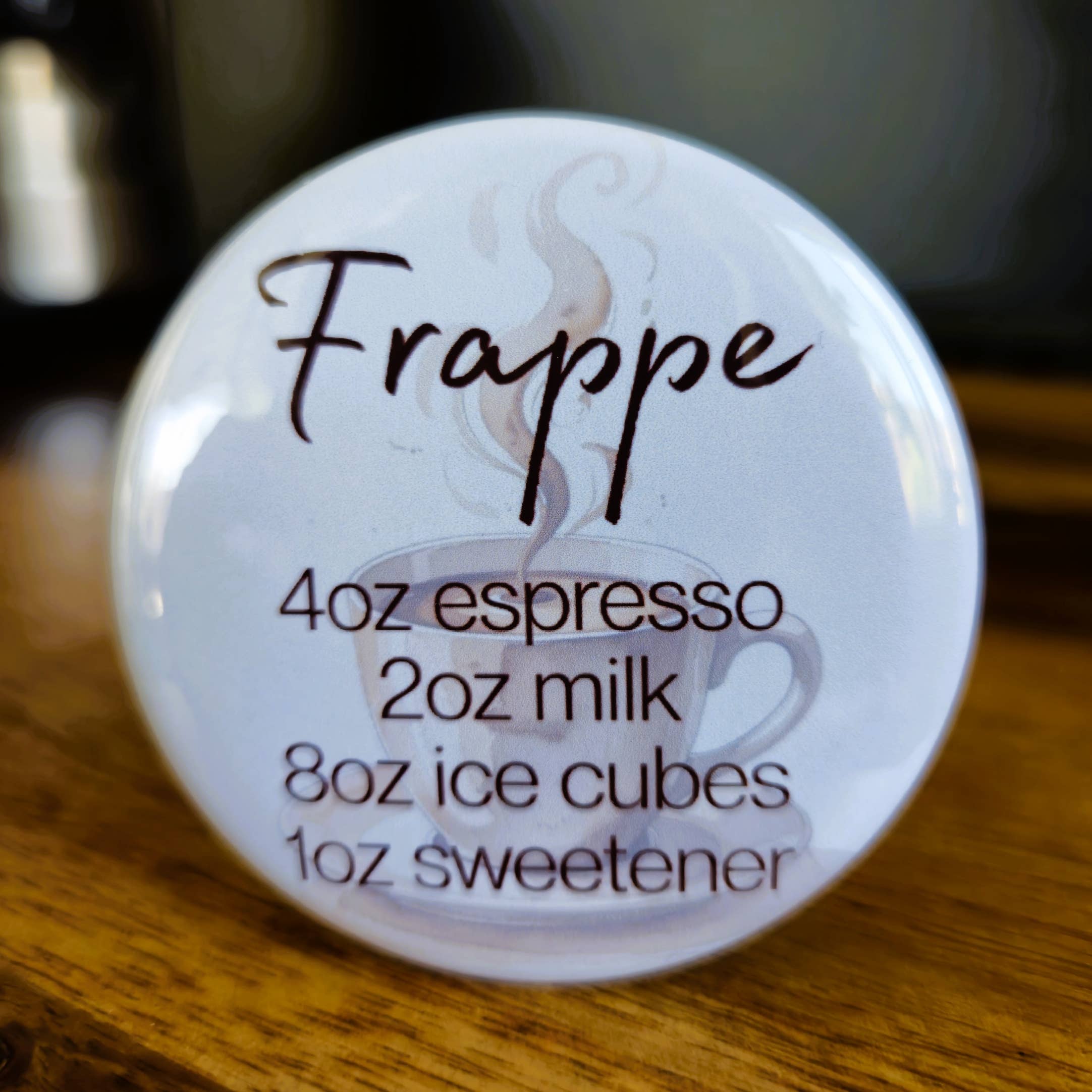 All Things Cherrie - Wholesale Magnet - Frappe Coffee Guide, Personal Coffee Types Fridge Magnets