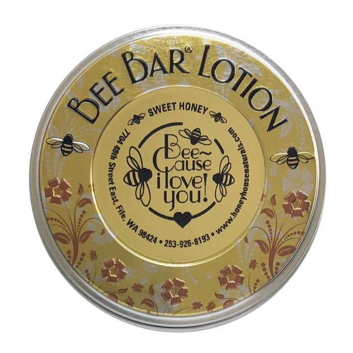 Honey House Naturals - Wholesale Solid Lotion - "Beecause I Love You" - Sentiment Bee Bar Lotion