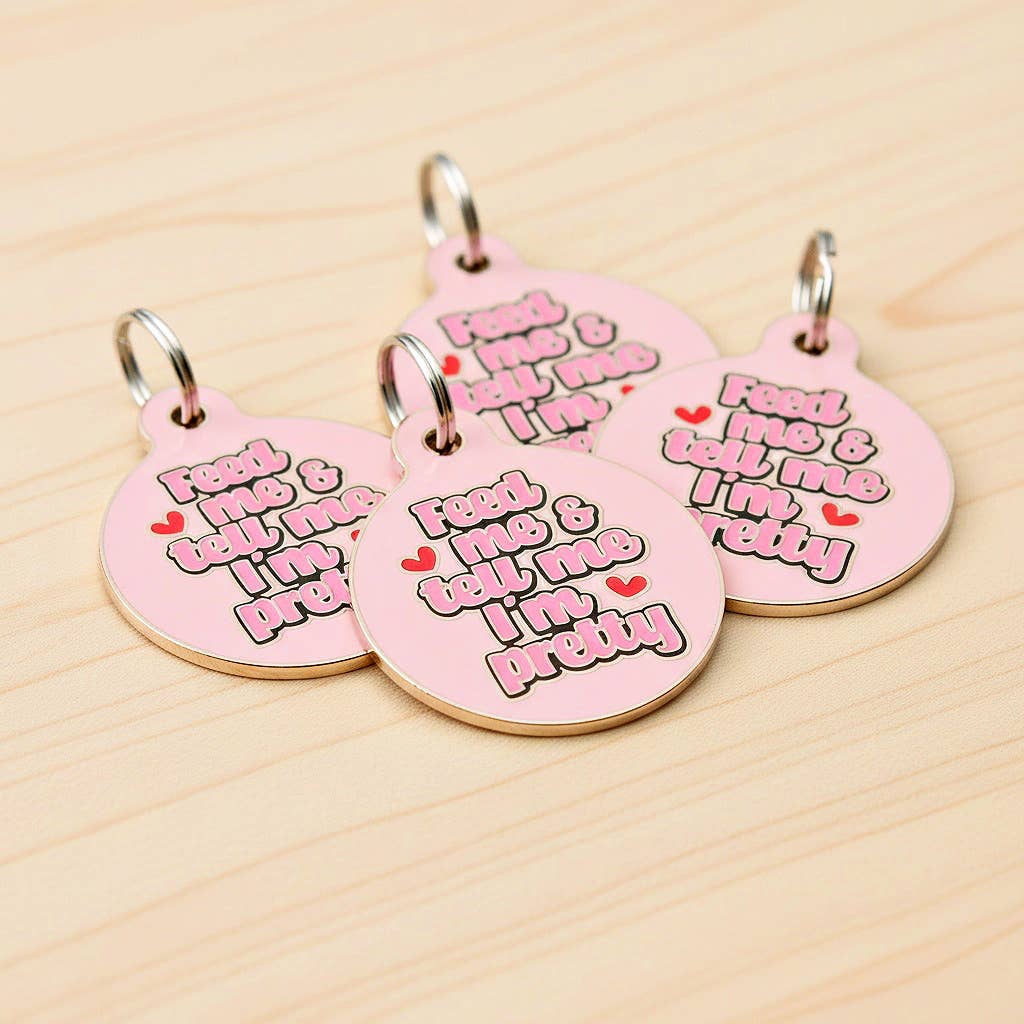 Bad Tags - Vendita all'ingrosso Etichetta per collare - Cani e gatti - Targhetta per cane con codice QR personalizzato - « Tell Me I'm Pretty »8