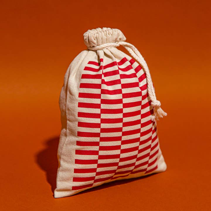 Gucha Gucha - Vente Sac à cordon de serrage – unisexe - Red Checker • Sac à cordon • 8x10
