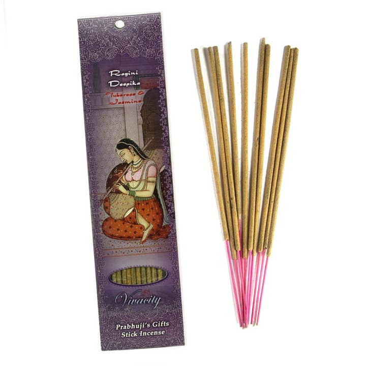 Incenso Sticks Ragini Deepika - Tuberosa, Jasmim - Vivacity por atacado de Prabhuji's Gifts