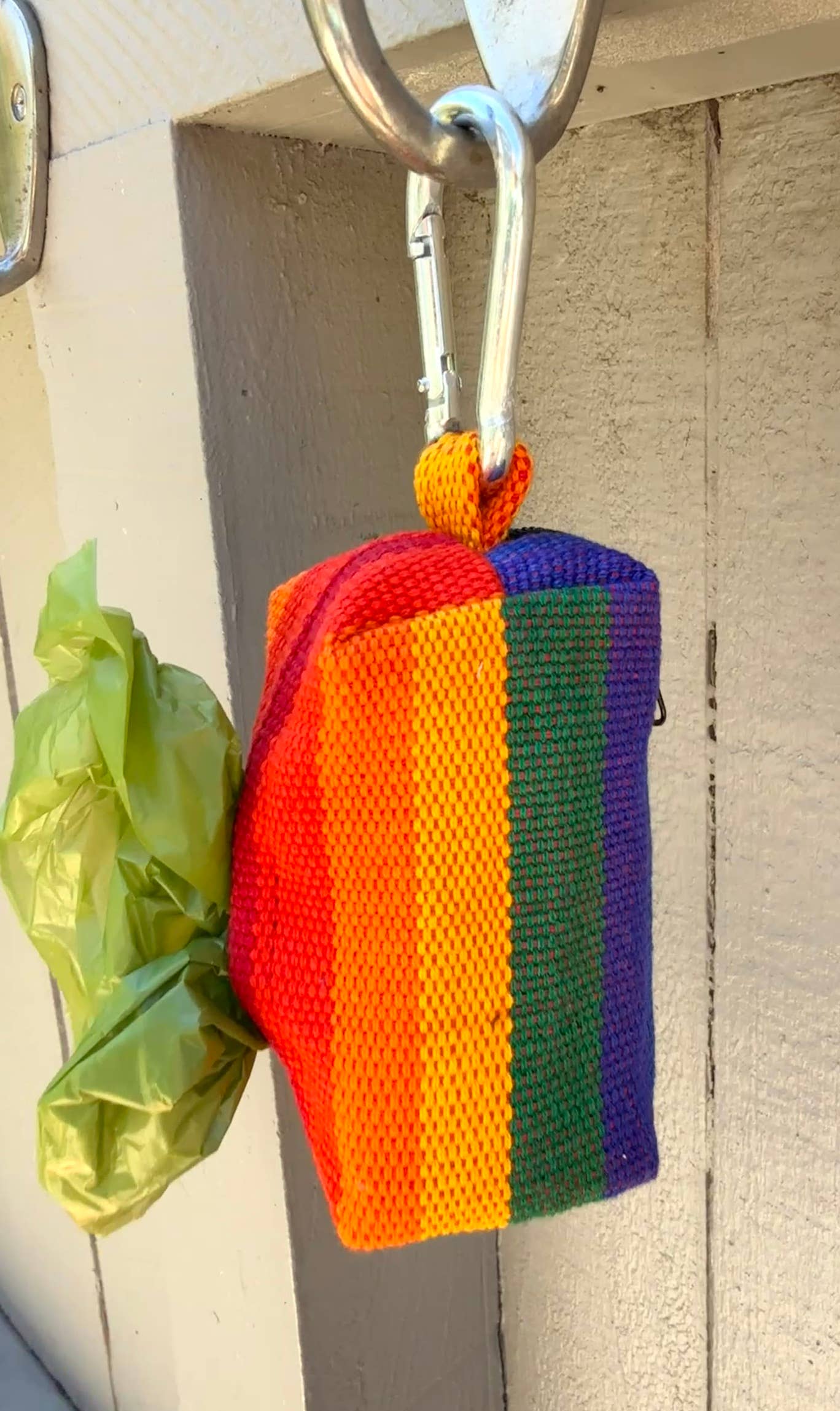 Sam & Nala | intentional style for pets & their people - Wholesale Pet Poop Bag Dispenser - A Case of the Stripes (Rainbow) – Handwoven Dog Poop Bag2