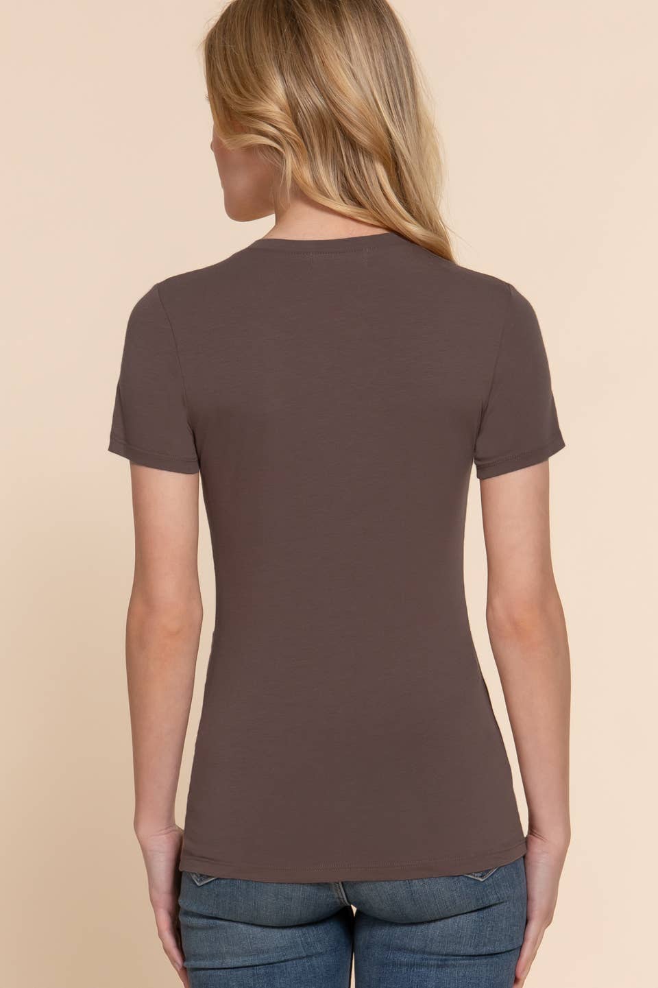 Active Basic | Active USA - Wholesale T-Shirt - Women's - Short Sleeve Cotton Jersey V-neck Top 19