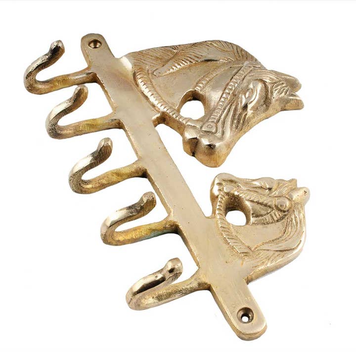 12 Piece Brass Back Pack Hook Coat Key Holder for wholesale by Daana Paani LLC
