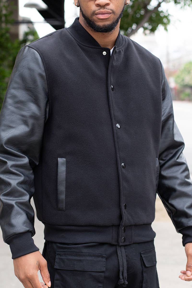 Victorious - Vente Veste d'université/de baseball – homme - Veste Essentielle Melton JK50734