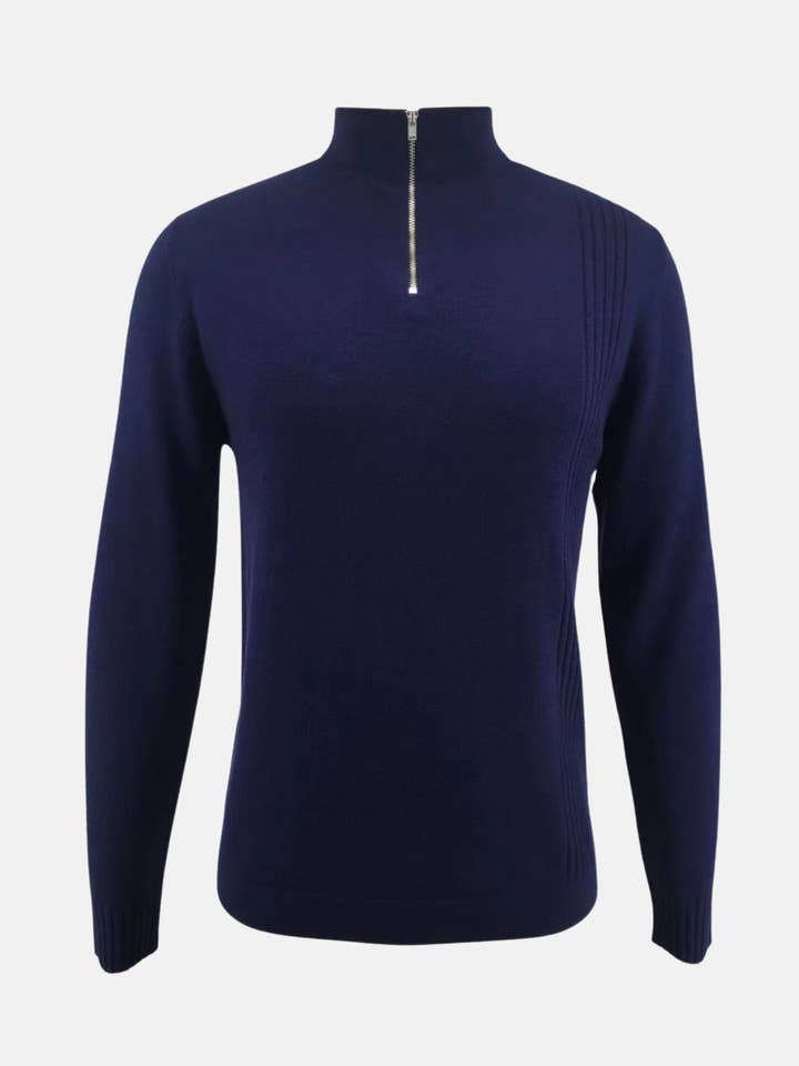 Jersey de media cremallera de merino para hombre para venta al por mayor de Bellemere