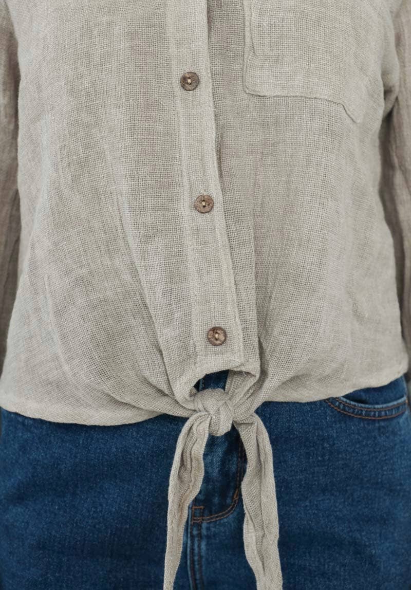 LINEN & COTTON HOUSE – Großhandel Bluse – Damen – Leinenweste 3025 MY VEST13