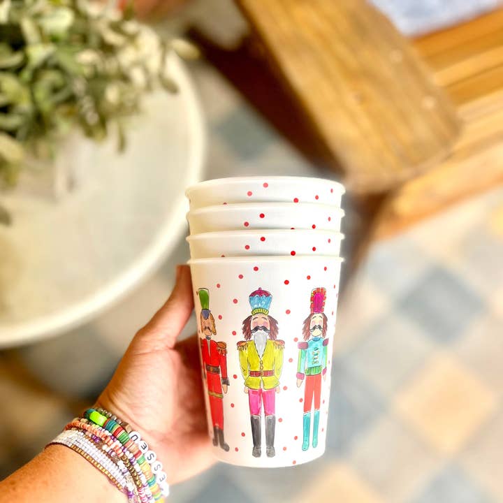 Happy By Rachel, LLC - Wholesale Disposable Cup - Nutcracker Reusable Party Cups-Set of 60