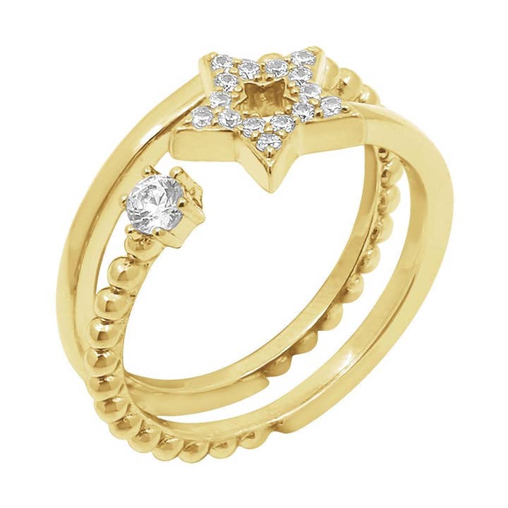 Conjunto Anel Estrela Celeste por atacado de GEMOUR