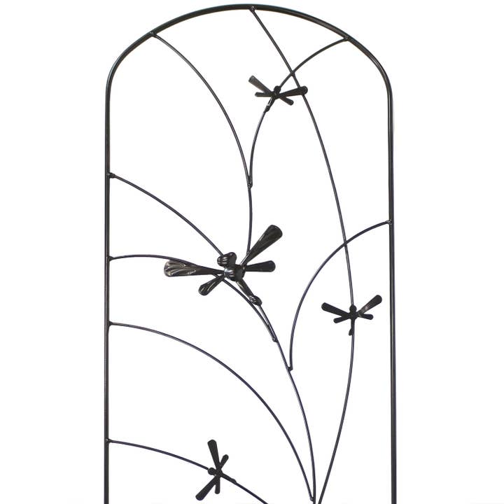 Sunnydaze Decor - Wholesale Trellis - Sunnydaze Dragonfly Garden Trellis - 55.75" H - Black - 2pk
