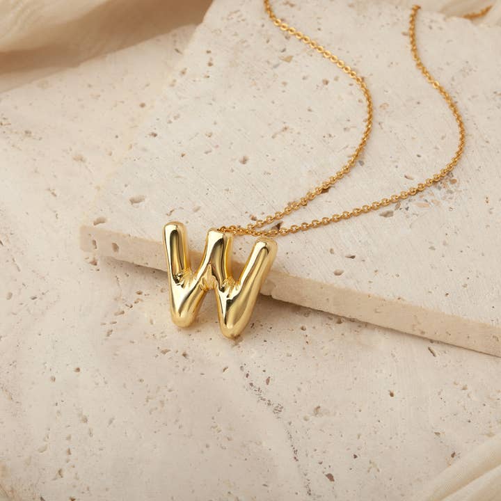 Bubble Balloon Letter Necklace - Jewelry Gift for Her for wholesale by Anavia