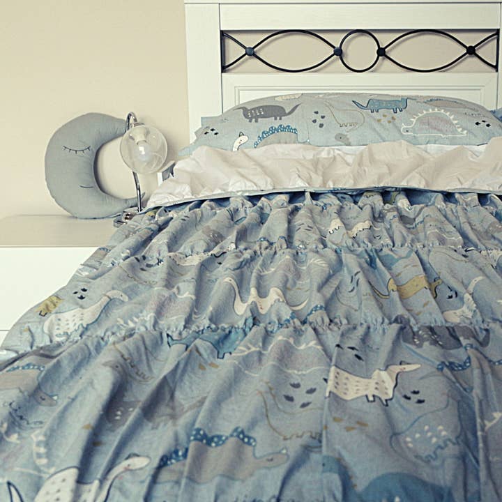 New Fairy - Vendita all'ingrosso Set di lenzuola - Bambini e neonati - Zip&Dream per Letto Singolo - Modello Dino