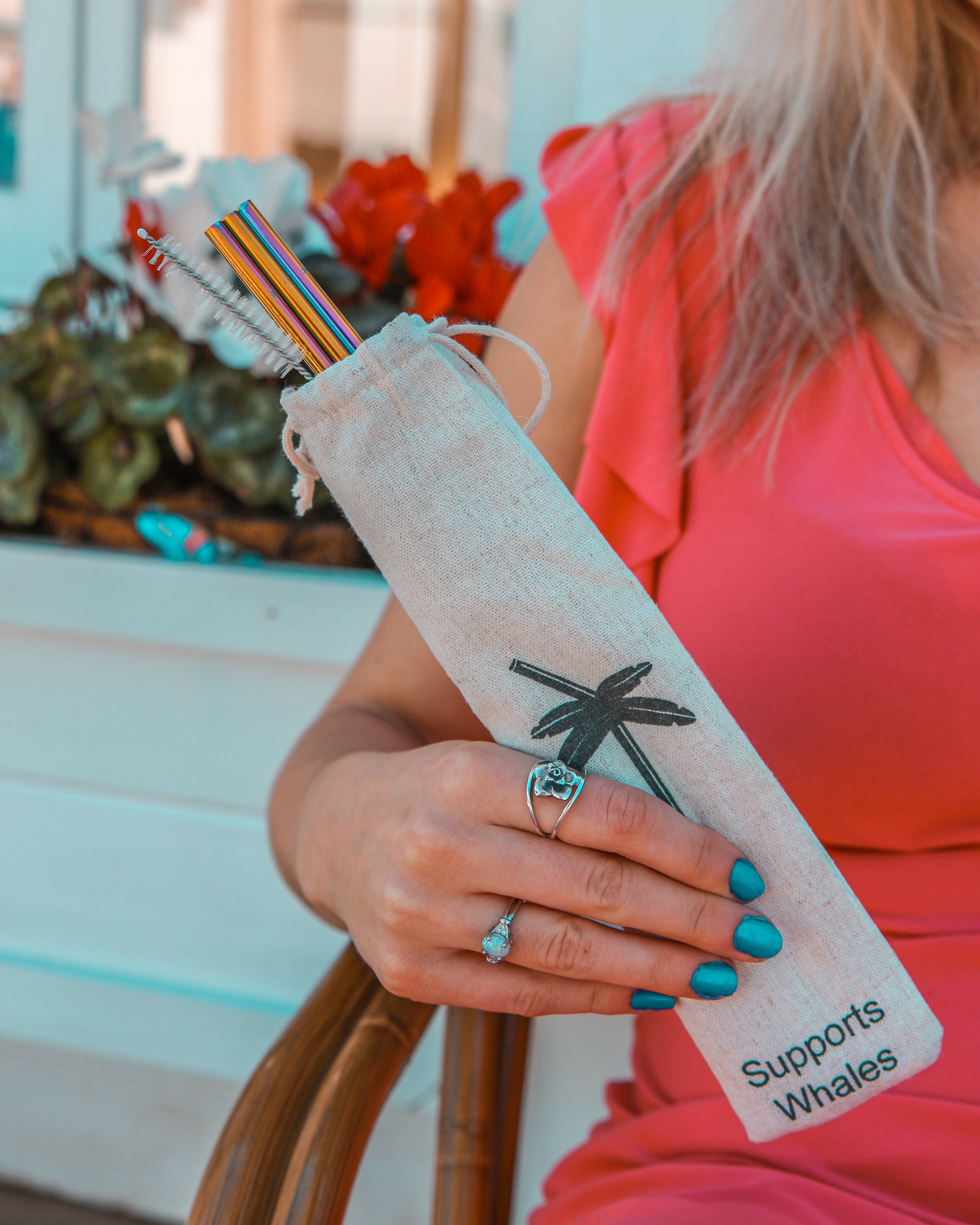 Sand Straw – wholesale Drinking straw – Rainbow Whale Non-Collapsible Straws0