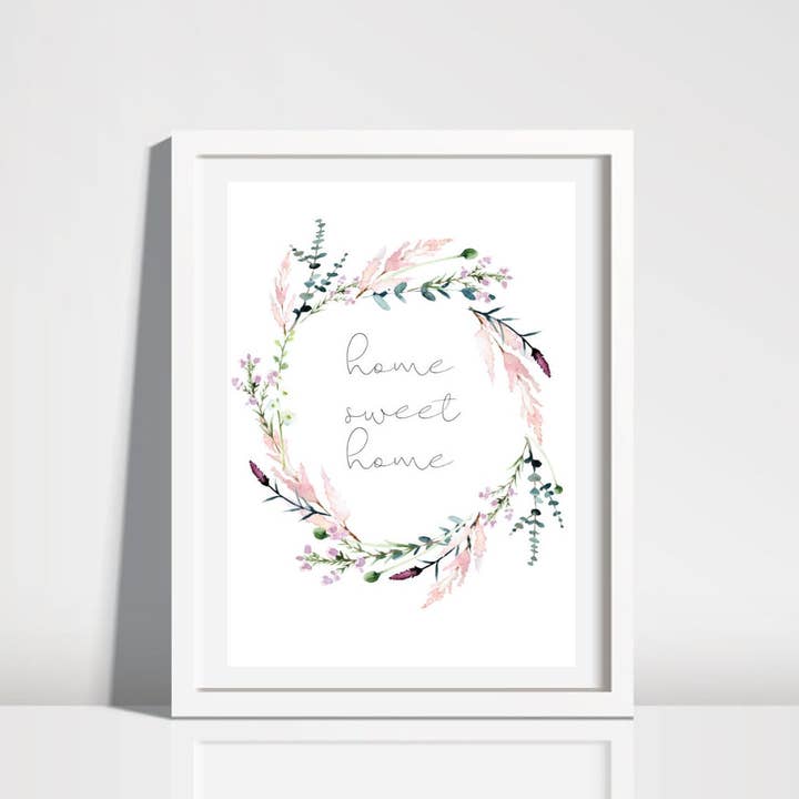Home Sweet Home - Art Print - Support NHS-334 for wholesale by Love Flora Studio