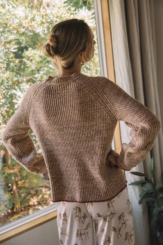 SKIES ARE BLUE - Vente Pull en maille – femme - Pull à manches longues tricoté6