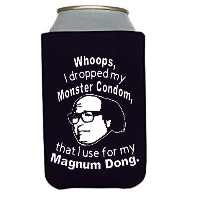 Witchcrafted in MI - Wholesale Drink huggers & koozies - Frank Magnum Always Sunny in Philadelphia Koozie Can Cooler Holder Horror0
