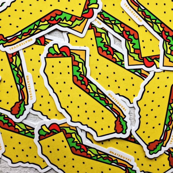 NateDuval.com - Wholesale Sticker - Tacofornia Sticker
