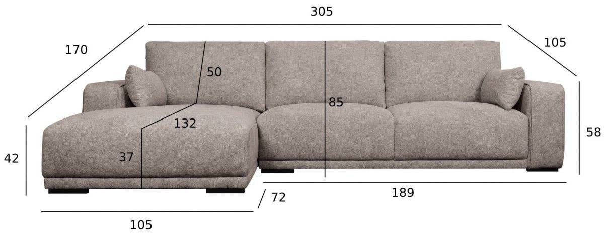 Furnhouse - Wholesale Sofa - L-Shape Sofa California Sand Left13