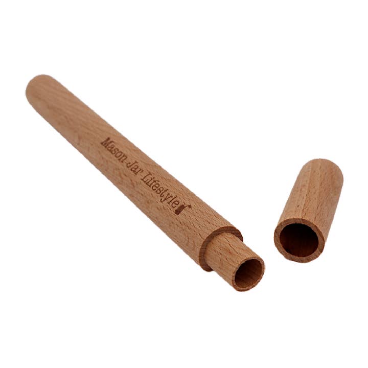 Mason Jar Lifestyle - Wholesale Drinking Straw - Wood Reusable Straw Carrying Case