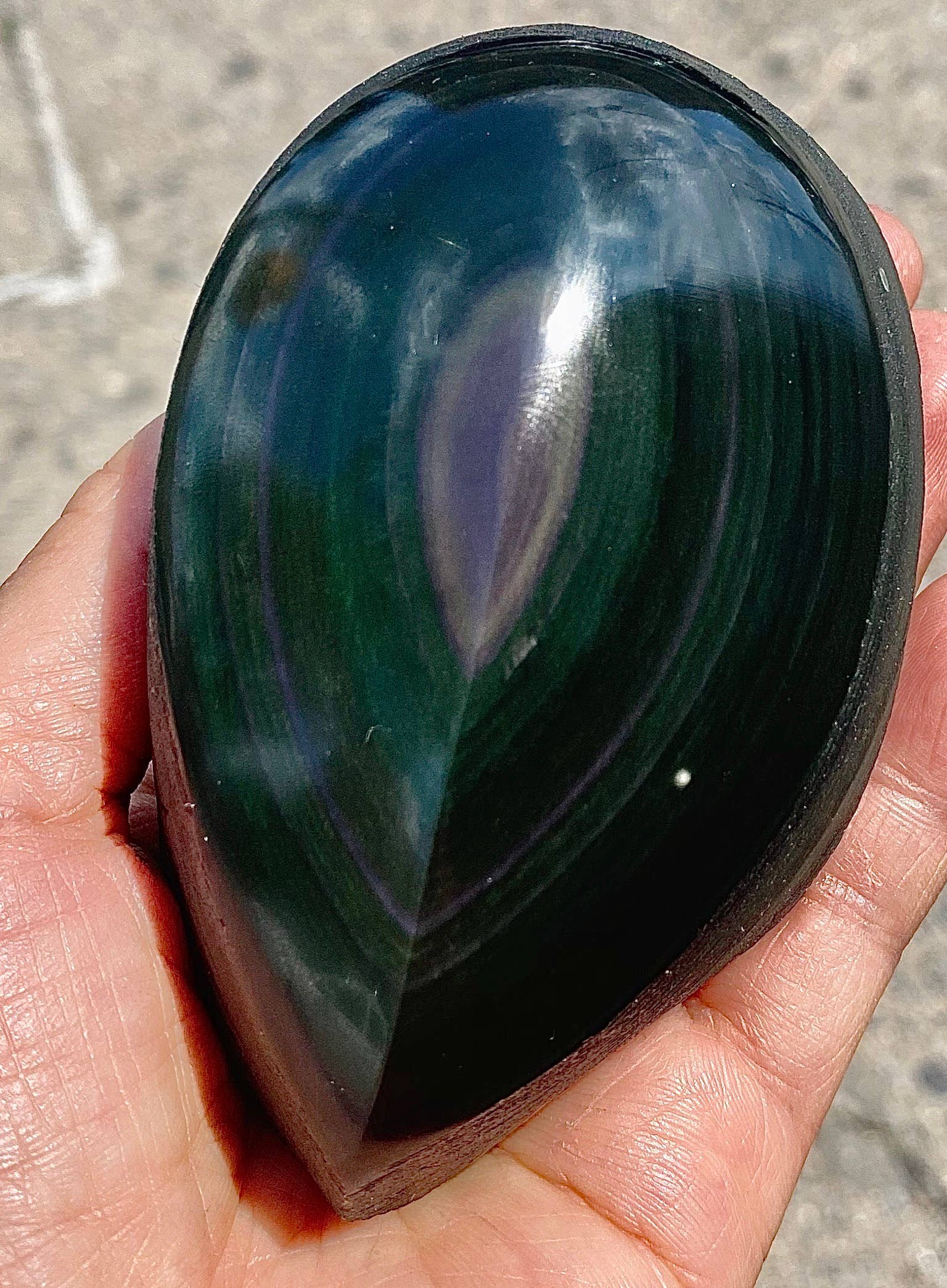 KayleeNYC - Wholesale Spiritual Stone/Crystal -  2 Lbs Natural Rainbow Obsidian Half Polish freeform5