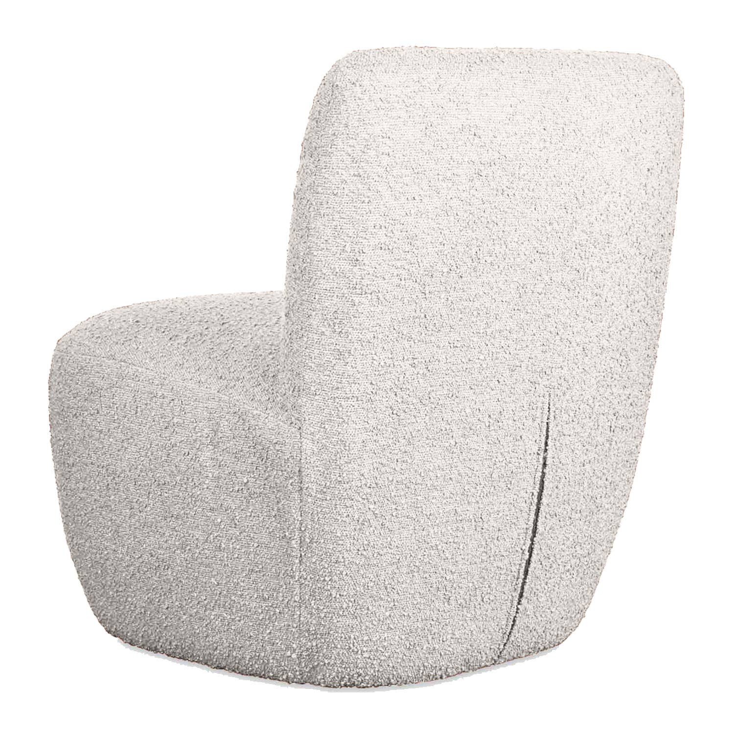 White Eve armchair in natural boucle fabric L58 D73 H71cm for wholesale on Faire2