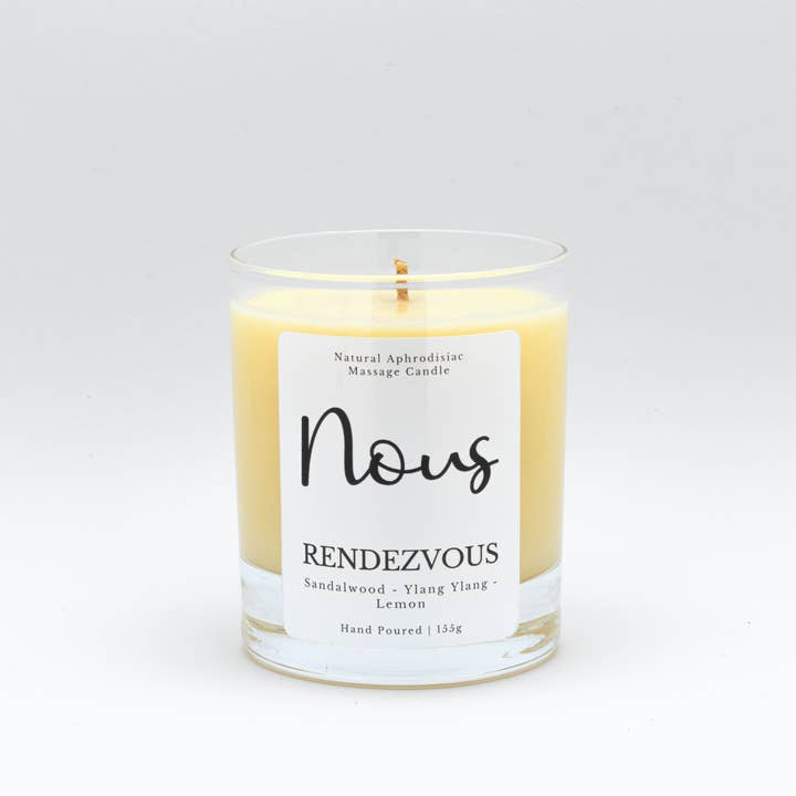 NOUS - Wholesale Jar/Filled Candle - Rendezvous - Aphrodisierende Massageöl-kerze1