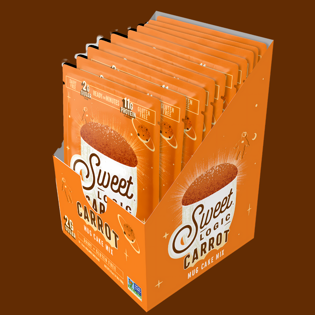 Sweet Logic – wholesale Cake mix – Carrot Mug Cake Quick Mix - Keto, Gluten-Free (10-Pack)11