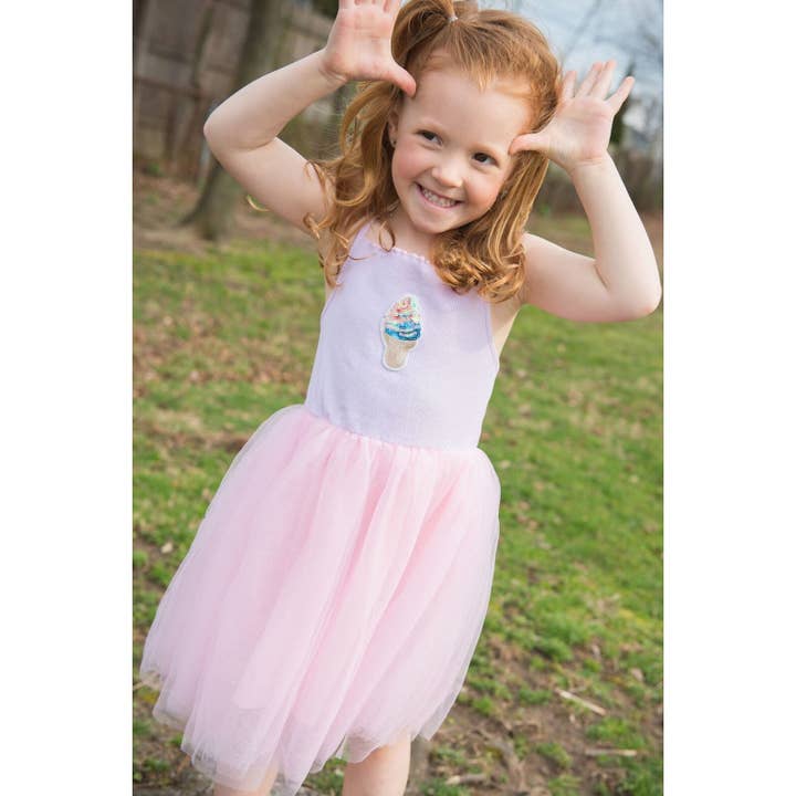 SPARKLE BY STOOPHER Tule Jurk met Bandjes en Pailletten IJsje voor wholesale door Tweenstyle By Stoopher