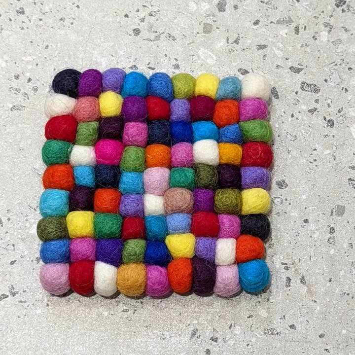Cool Trade Winds – Großhandel Untersetzer – Kleine quadratische Filzuntersetzer aus Filzkugeln10