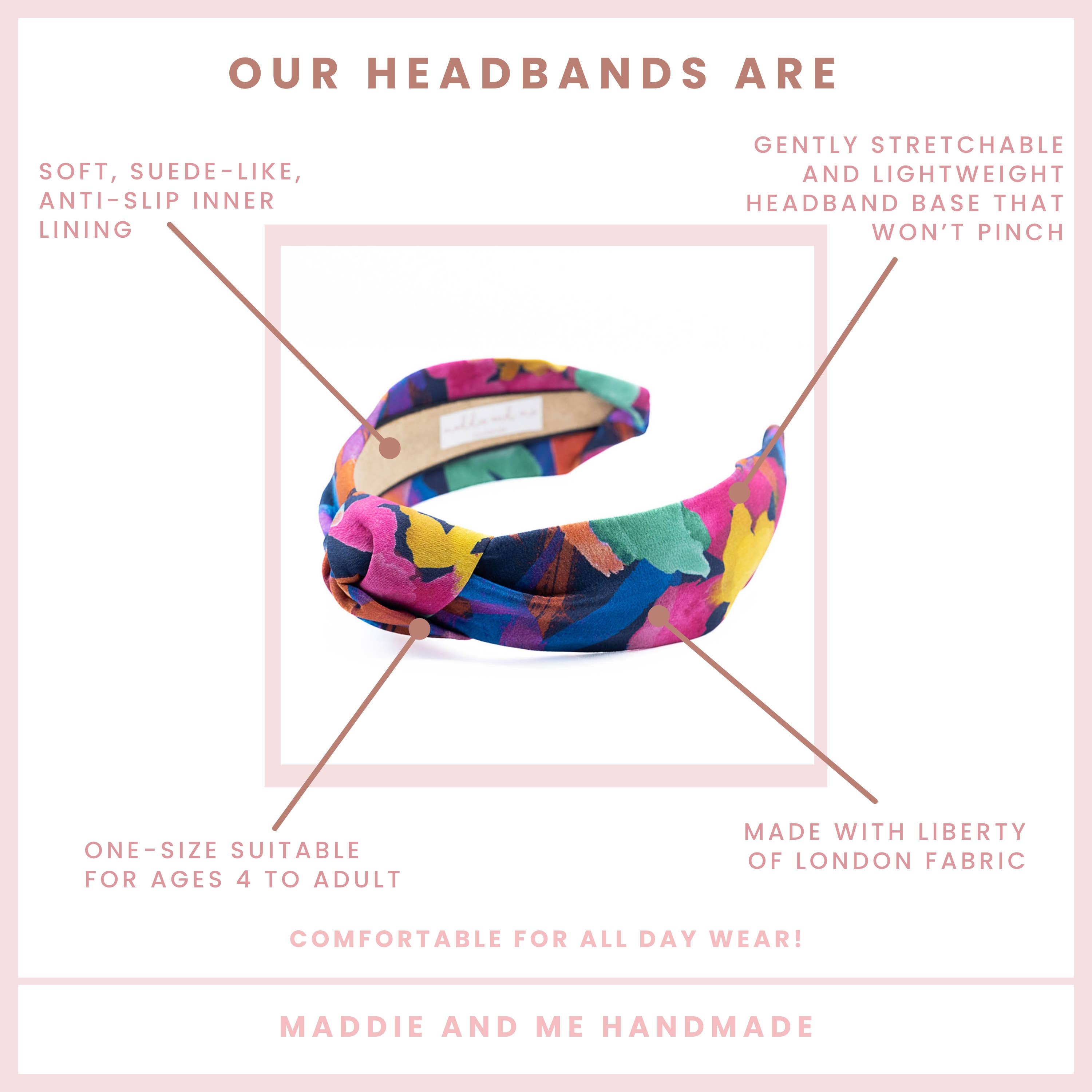 Maddie and Me Handmade - Wholesale Fashion Headband - Women's - Tropical Escape Colorful Headband made with 100% Silk3