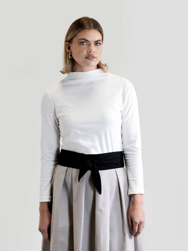 VOUS - Wholesale Knit top – Women's - Peta Funnel Neck Top- Australian Made Quality Basic0